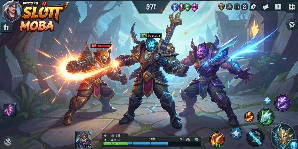 Tangkapan layar gameplay MOBA yang menegangkan di 171SLOT.