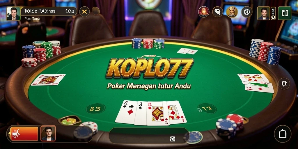 Tampilan gameplay seru KOPLO77 dengan pemain poker dari seluruh dunia.