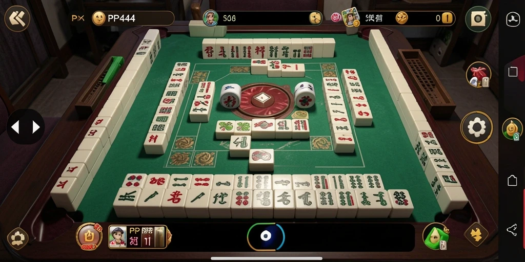 Screenshot gameplay PP444 menunjukkan aksi mencocokkan ubin Mahjong yang seru.
