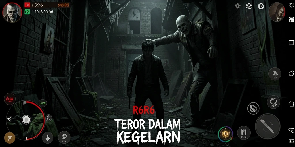 Screenshot menampilkan suasana menyeramkan gameplay R6R6.