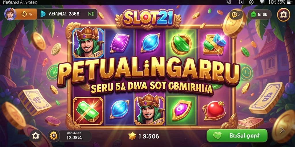 Tampilan gameplay SLOT21 yang penuh warna dan tantangan seru.