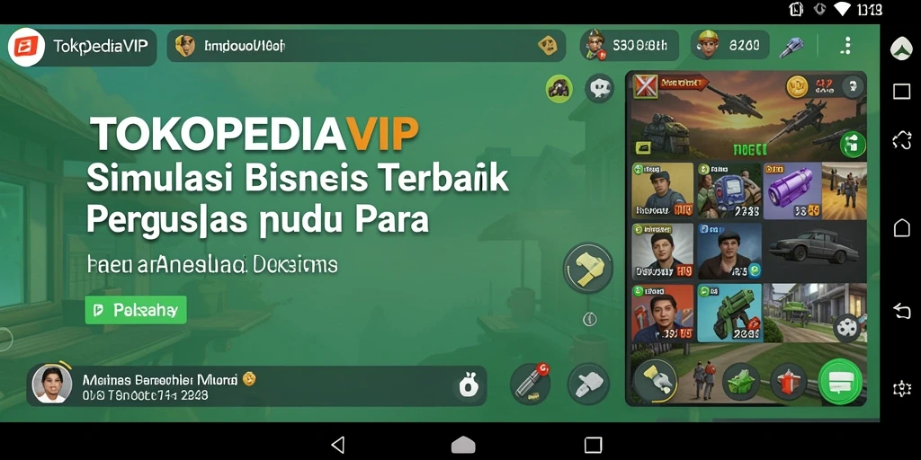 Screenshot gameplay TOKOPEDIAVIP menampilkan pengelolaan toko online yang seru.