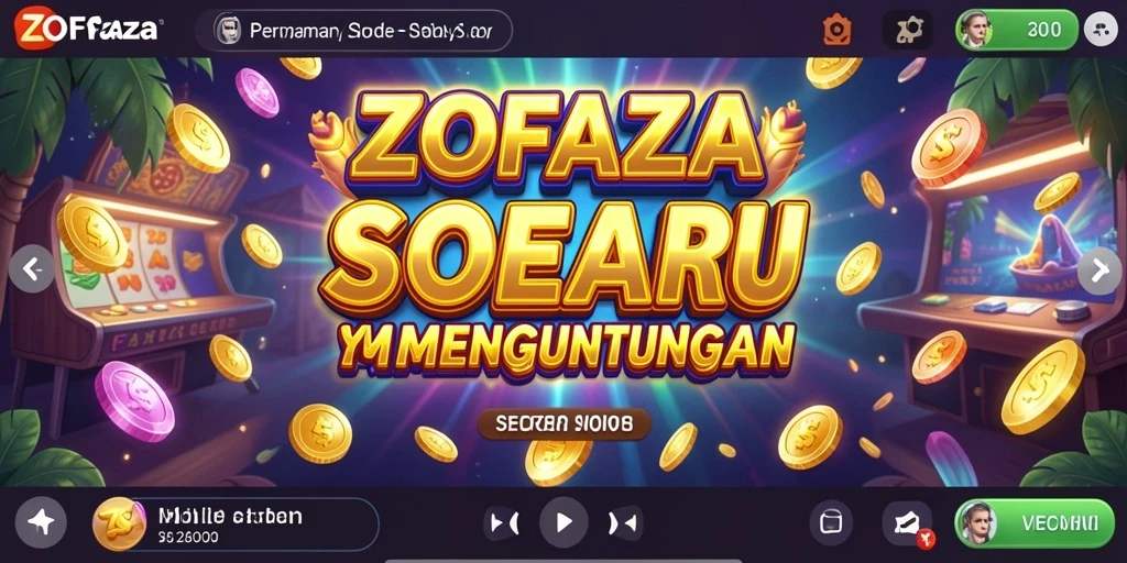 Screenshot gameplay ZOFAZA menampilkan suasana slot yang mendebarkan.